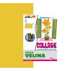 Carta velina - 50 x 76 cm - 20 gr - oro - Deco - busta 24 fogli