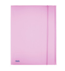 Cartella 3 lembi con elastico Pastel - 24 x 33cm - dorso 1 cm - PP - glicine - Favorit