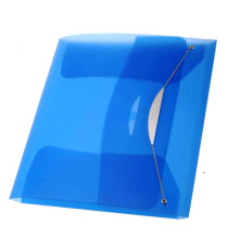 Cartella 3 lembi con elastico Swing - A4 - dorso 2 cm - PP- blu - Fellowes