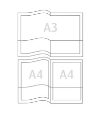 Cartella con doppia tasca Capri 69/T2 - A4 - PVC - trasparente liscio - Sei Rota - conf. 5 pezzi