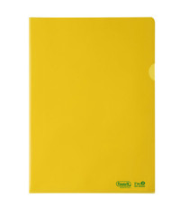 Cartellina a L BioBased - 22 x 30 cm - PE riciclato - liscio pesante - giallo - Favorit - conf. 25 pezzi