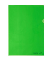 Cartellina a L BioBased - 22 x 30 cm - PE riciclato - liscio pesante - verde - Favorit - conf. 25 pezzi
