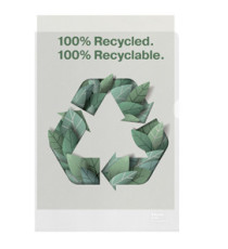 Cartellina a L De Luxe - 22 x 30 cm - PP riciclato - buccia pesante - Esselte - conf. 100 pezzi