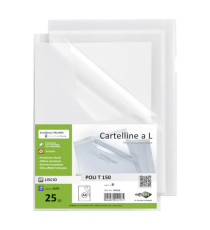 Cartellina a L Poli 150 - A4 - PP - liscio pesante - Sei Rota - conf. 25 pezzi
