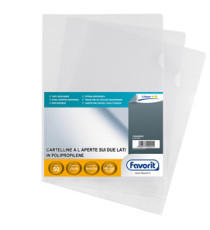 Cartellina a L Pratic - 22 x 30 cm - PP - buccia leggero - Favorit - conf. 50 pezzi