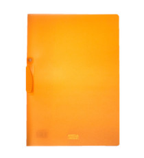 Cartellina con molla Clipper - A4 - PP - trasparente arancio - Fellowes