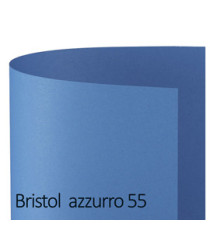 Cartoncino Bristol Color - 70 x 100 cm - 200 gr - azzurro 55 - Favini - blister 10 fogli