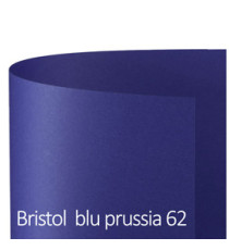 Cartoncino Bristol Color - 70 x 100 cm - 200 gr - blu prussia 62 - Favini - blister 10 fogli