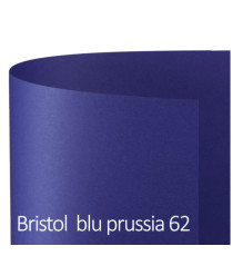 Cartoncino Bristol Color - 70 x 100 cm - 200 gr - blu prussia 62 - Favini - blister 10 fogli