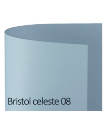 Cartoncino Bristol Color - 70 x 100 cm - 200 gr - celeste 08 - Favini - blister 10 fogli