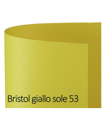 Cartoncino Bristol Color - 70 x 100 cm - 200 gr - giallo sole 53 - Favini - blister 10 fogli