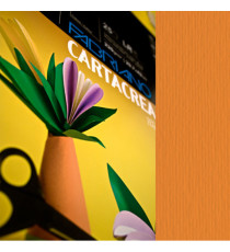 Cartoncino CartaCrea - 35 x 50 cm - 220 gr - arancio 108 - Fabriano - blister 10 fogli