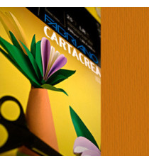 Cartoncino CartaCrea - 35 x 50 cm - 220 gr - terra bruciata - Fabriano -  blister 10 fogli