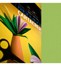 Cartoncino CartaCrea - 35 x 50 cm - 220 gr - verde pisello - Fabriano - blister 10 fogli