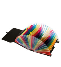 Portadocumenti a soffietto - 25 tasche - A4 - PP - nero - Lebez