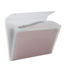 Portadocumenti a soffietto Ice - 13 tasche - 22 x 30 cm - PP - trasparente - Rexel