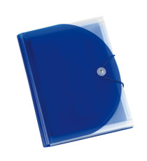 Portadocumenti a soffietto Plastidea -13 tasche - A4 - PP - blu - Iternet