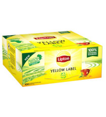 Tè nero - Yellow Label - in filtro - Lipton - conf. 100 pezzi