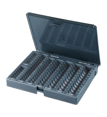 Vaschetta portamonete Aroka con coperchio - 23 x 19 x 7 cm - grigio - Metalplus