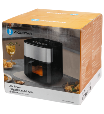 Friggitrice ad aria da 8 litri 2000W, touch screen, Doppio sistema di riscaldamento superiore e inferiore, con cestello Aigostar