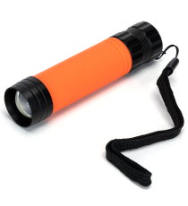 Torcia led arancione a batteria 0.50W 51 lumen 6500K luce fredda 25xH158mm IP20 Distanza massima: 91metri