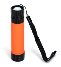 Torcia led arancione a batteria 0.50W 51 lumen 6500K luce fredda 25xH158mm IP20 Distanza massima: 91metri