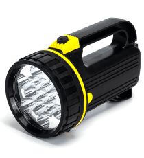 Torcia led nera a batteria 1W 95 lumen 6500K luce fredda L110xW125xH196mm IP20 Distanza massima: 130 metri