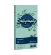 Busta Calligraphy Remake - 110 x 220 mm - 120 gr - acquamarina - Favini - conf. 25 pezzi