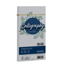 Busta Calligraphy Shiro Eco - 110 x 220 mm - 120 gr - cenere - Favini - conf. 25 pezzi