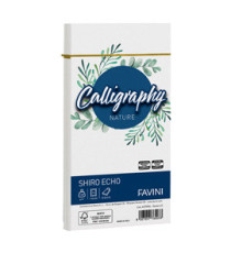 Busta Calligraphy Shiro Eco - 110 x 220 mm - 120 gr - gesso - Favini - conf. 25 pezzi