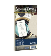 Busta Special Events metal - 110 x 220 mm - 120 gr - crema - Favini - conf. 10 buste