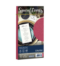 Busta Special Events metal - 110 x 220 mm - 120 gr - rosso - Favini - conf. 10 buste