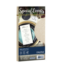 Busta Special Events metal - 110 x 220 mm - 120 gr - sabbia - Favini - conf. 10 buste