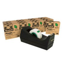 Dispenser C38 - per nastri 33 m - 14 rotoli Scotch Magic 900 inclusi - nero - Scotch