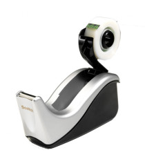 Dispenser C60 - per nastri 33 m - 4 rotoli Scotch Magic 810 inclusi - nero/argento - Scotch