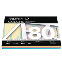 FabrianoColore - A3 - 80 gr - mix 5 colori tenui - Fabriano - conf. 250 fogli