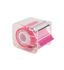 Nastro adesivo con dispenser Memograph - 50 mm x 10 m - PVC - rosa - Eurocel