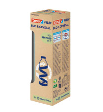 Nastro adesivo Eco & Crystal - 19 mm x 10 m - PET - trasparente - Tesa - torre 8 pezzi