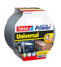 Nastro adesivo Extra Power Universal - 50 mm x 10 m - tela plastificata - grigio - Tesa
