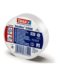 Nastro adesivo isolante - 15 mm x 10 m - PVC - bianco - Tesa