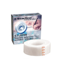 Nastro adesivo scrivibile - 19 mm x 33 m -PP - trasparente - Starline