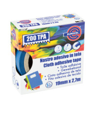 Nastro adesivo telato TPA 200 - 19 mm x 2,7 m - tela plastificata - blu - Eurocel