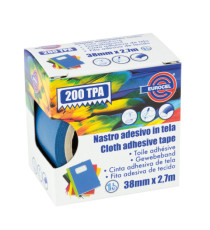 Nastro adesivo telato TPA 200 - 38 mm x 2,7 m - tela plastificata - blu - Eurocel