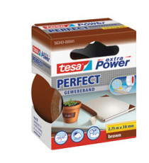 Nastro adesivo telato XP Perfect - 38 mm x 2,7 m - tela plastificata - marrone - Tesa