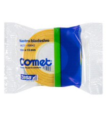 Nastro biadesivo - 15 mm x 10 m - PP - trasparente - Comet