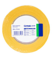 Nastro biadesivo - 15 mm x 50 m - PP - trasparente - Comet