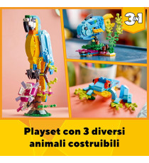 Lego Creator 3in1 - Pappagallo esotico - Lego 31136 si trasforma in una rana o in un pesce Anni 9+ 253pz