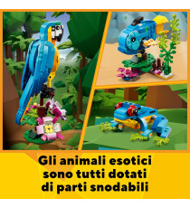 Lego Creator 3in1 - Pappagallo esotico - Lego 31136 si trasforma in una rana o in un pesce Anni 9+ 253pz