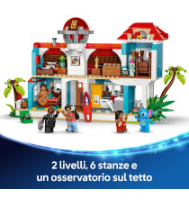 Lego Disney Princess - Casa sulla spiaggia di Lilo e Stitch - Lego 43268 con 6 Stanze, Osservatorio, Astronave Anni 9+ 834pz