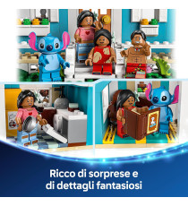 Lego Disney Princess - Casa sulla spiaggia di Lilo e Stitch - Lego 43268 con 6 Stanze, Osservatorio, Astronave Anni 9+ 834pz